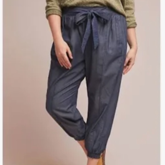 Anthropologie Navy cotton jogger - Picture 10 of 11